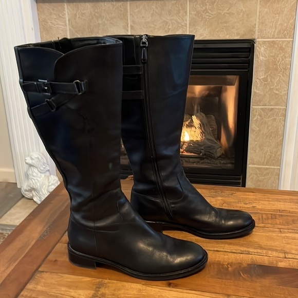 ECCO black leather boots, size 38 EU, in very good condition - Picture 3 of 8
